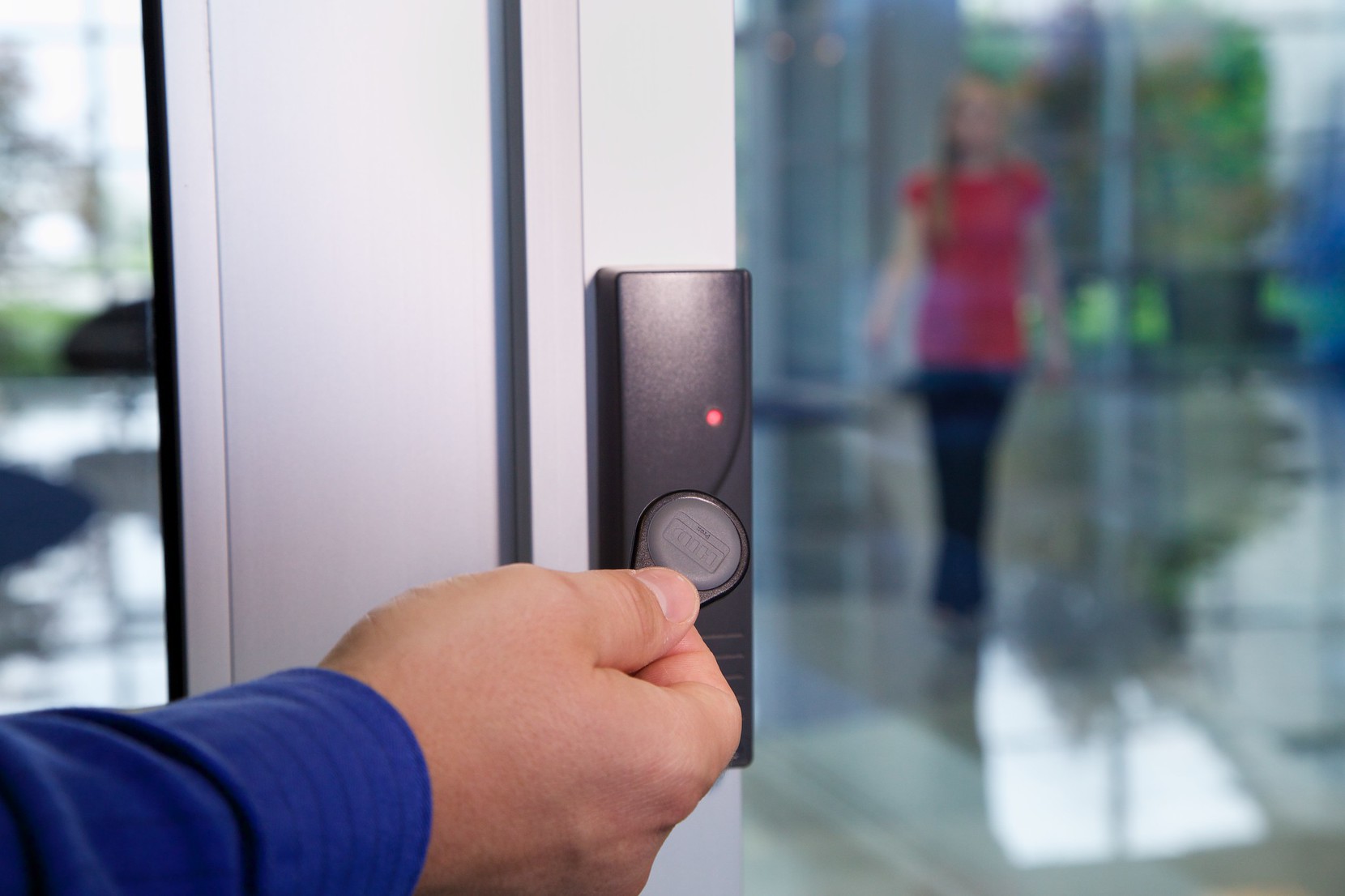 FOB based access control system in action.