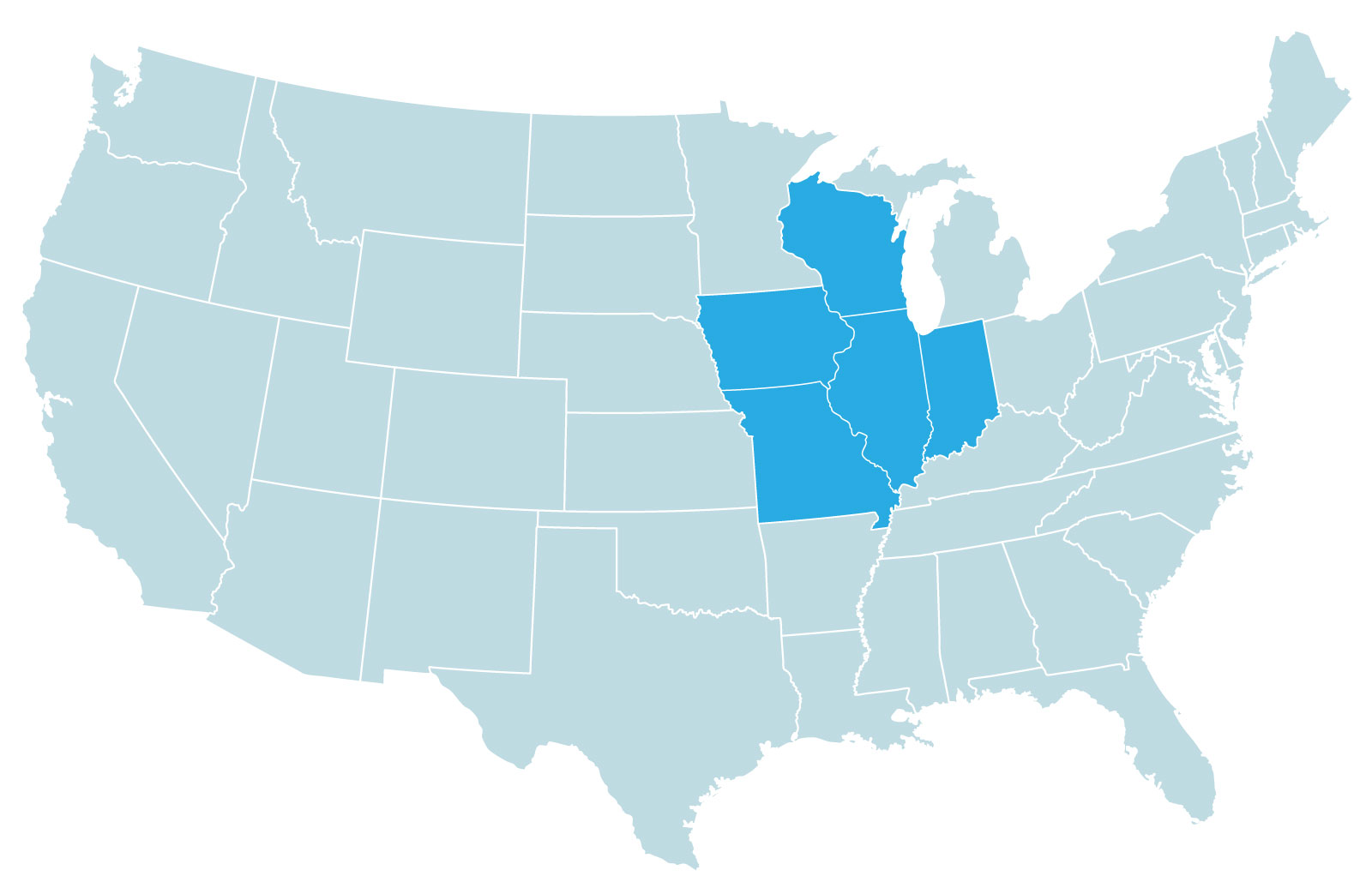 Mid-west service region of SEICO Security