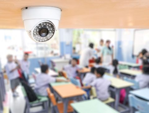 security camera in a classroom